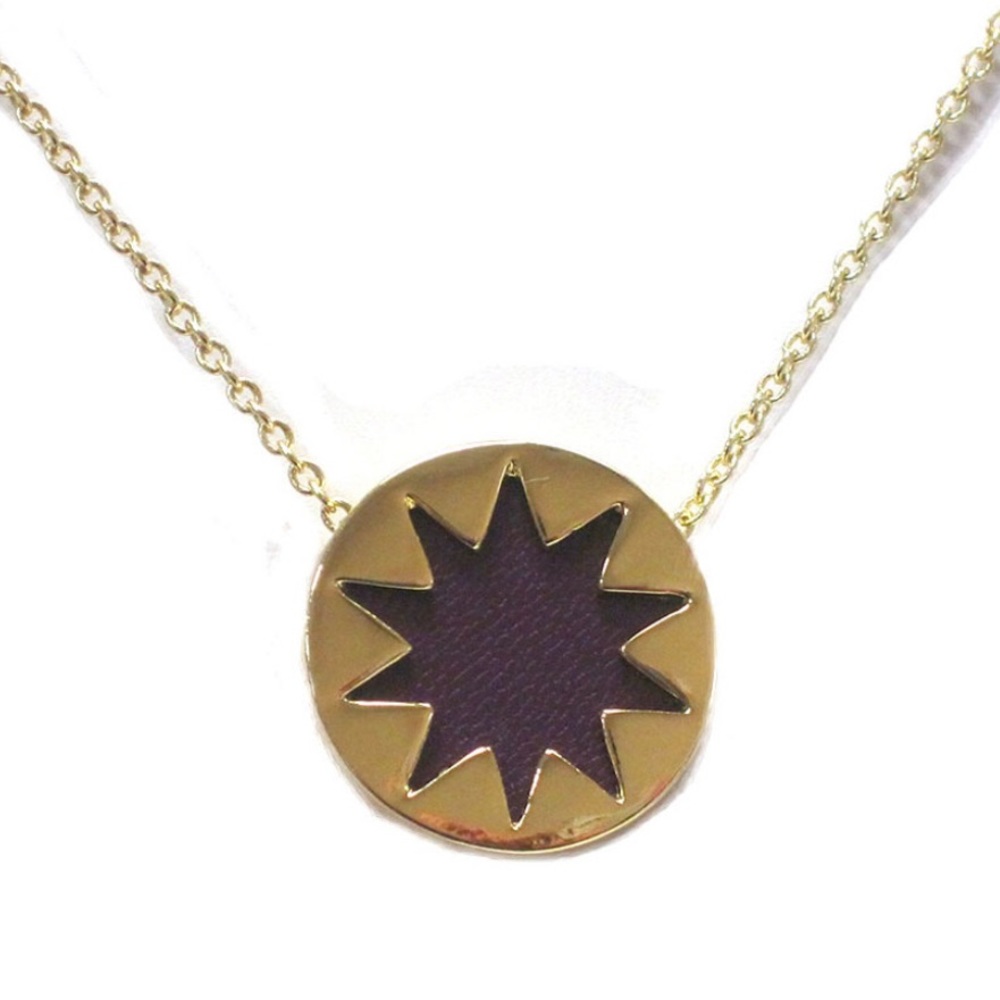 House of Harlow Mini Aubergine/Gold Sunburst Necklace-Boutique